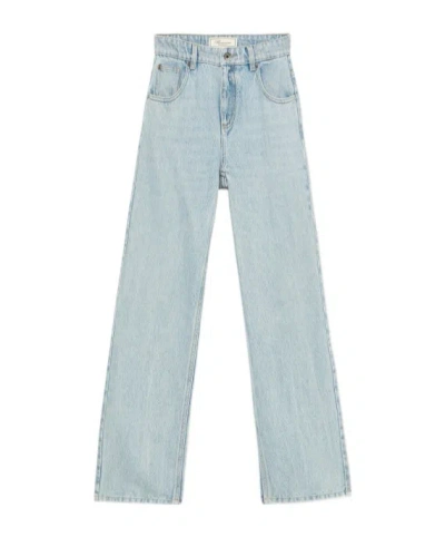 Blumarine Logo-embroidered Jeans In Blue