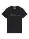 Blumarine Logo-embroidered T-shirt In Black