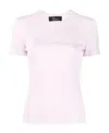 Blumarine Logo Embroidered T-shirt In Pink