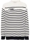 Blumarine Ribbed Crewneck In Neutrals