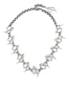 Blumarine Crystal Multi B Logo Choker In Silver