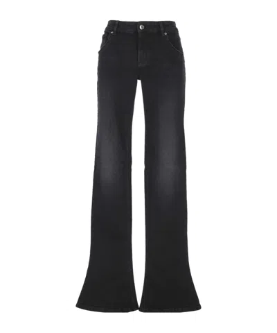 Blumarine Logo-patch Jeans In Black
