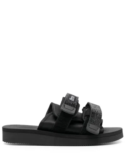 BLUMARINE LOGO-PATCH TOUCH-STRAP SLIDES