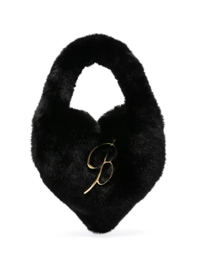 Blumarine Logo-plaque Heart Tote Bag In Schwarz