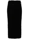 Blumarine Logo-plaque Midi Skirt In Black