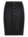 Blumarine Logo-print Denim Skirt In Black