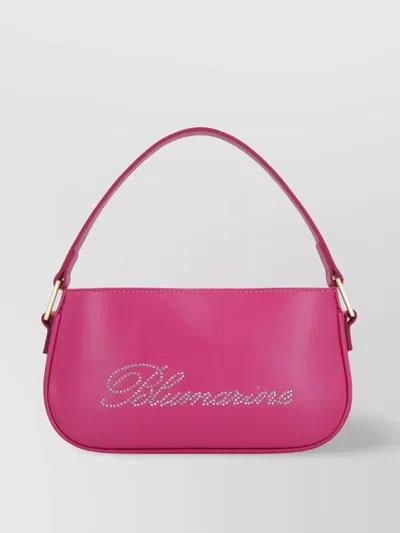 Blumarine Logo Print Leather Handbag
