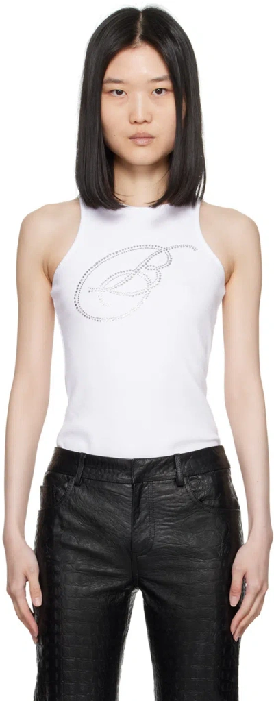 Blumarine Logo Round-neck Vest In Black