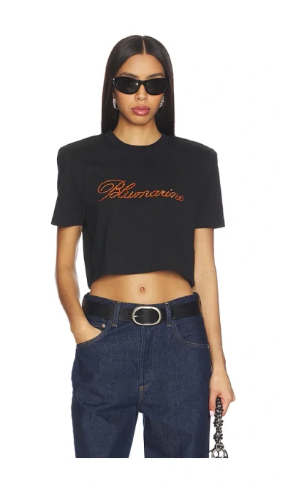 Blumarine Logo T Shirt In Black