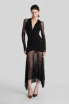 Blumarine Long Dress In Black