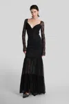 Blumarine Long Dress In Black