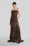 Blumarine Long Dress In Brown
