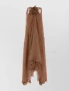 Blumarine Long Dress In Flowing Crepe Fabric
