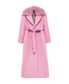 Blumarine Long Overcoat In Pink