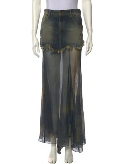 Pre-owned Blumarine Long Skirt In Green