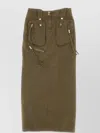 Blumarine Green Embroidered Maxi Skirt