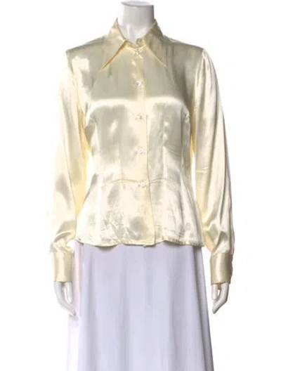 Pre-owned Blumarine Long Sleeve Blouse In Neutral