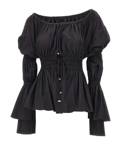 Blumarine Long Sleeve Shirt In Black