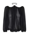 Blumarine Georgette Blouse In Black