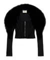 Blumarine Long-sleeved Casual Jacket In Black
