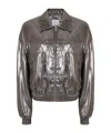 Blumarine Long-sleeved Casual Jacket In Gray