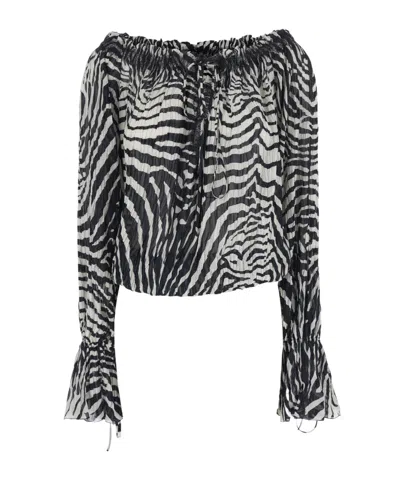 Blumarine Long-sleeved Cover-up In Multi