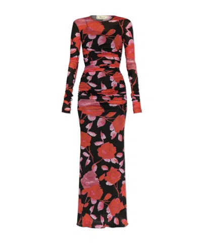 BLUMARINE FLORAL-PRINT MAXI DRESS