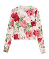 Blumarine Long-sleeved Knitted Cardigan In White