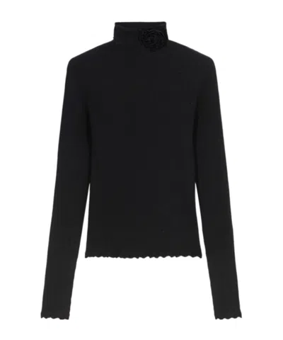 BLUMARINE BLUMARINE SCALLOP EDGE TURTLE NECK JUMPER