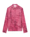 Blumarine Long-sleeved Shirt In Red