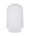 Blumarine Women Shirt With Strassed Logo In White