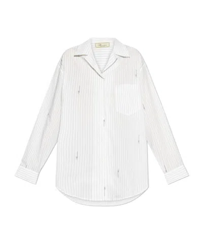 Blumarine Long-sleeved Shirt In White