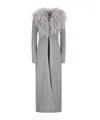 Blumarine Long-sleeved Sweater In Gray