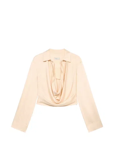 Blumarine Long-sleeves Blouse In Neutral