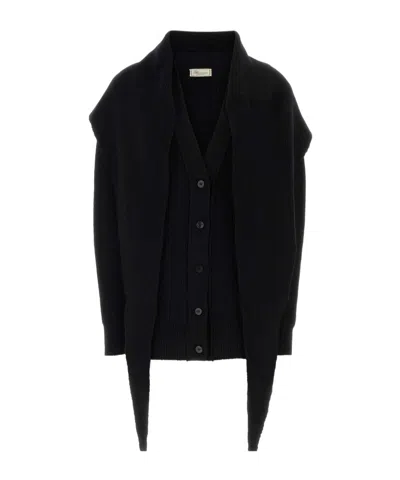 Blumarine Long-sleeve Cardigan In Black