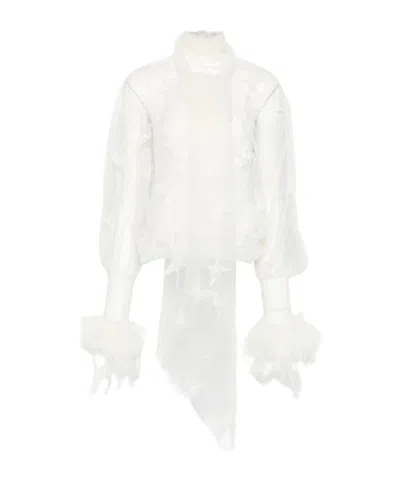 Blumarine Long-sleeved Cover-up In White