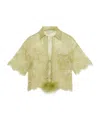 Blumarine Floral-lace Shirt In Nude
