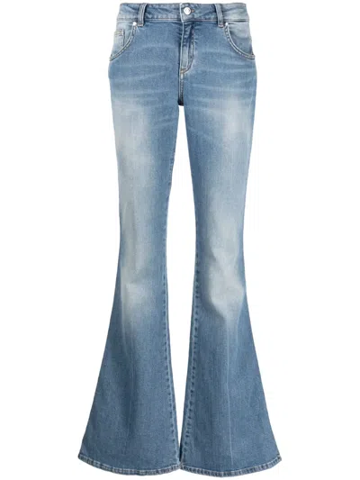 Blumarine Low-rise Bootcut Jeans In Blue