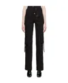 Blumarine Low-rise Skinny Cargo Trousers In Black