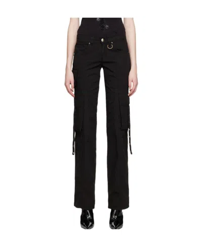 Blumarine Low-rise Cargo Trousers In Black