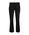 Blumarine Low-rise Cropped Trousers In Black