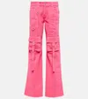 Blumarine Pink Cinch Strap Cargo Pants In Pink