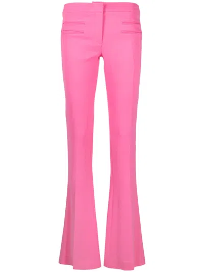 Blumarine Low-rise Flared Trousers In Pink
