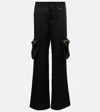 Blumarine Pocket Detailed Cargo Pants In Nero