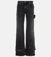 Blumarine Low-rise Straight Jeans In Black