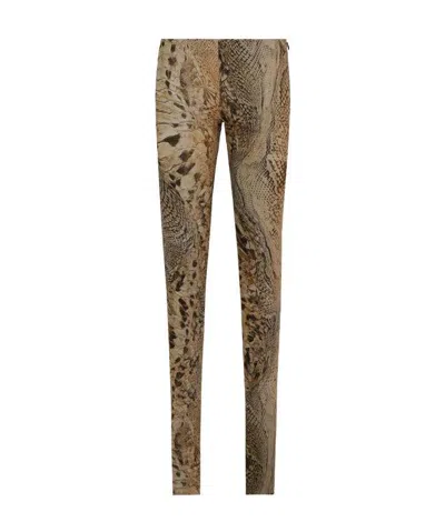 Blumarine Low-waist Slim-fitting Casual Pants In Brown