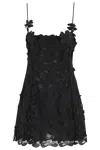 Blumarine Floral-lace Mini Dress In Black