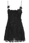 Blumarine Floral-lace Mini Dress In Black