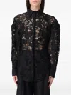 Blumarine Macrame-lace Shirt In Black