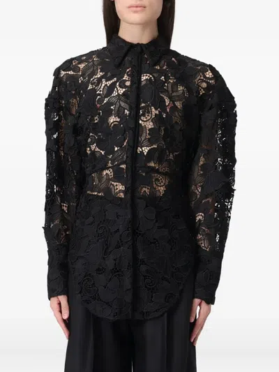 BLUMARINE MACRAME-LACE SHIRT